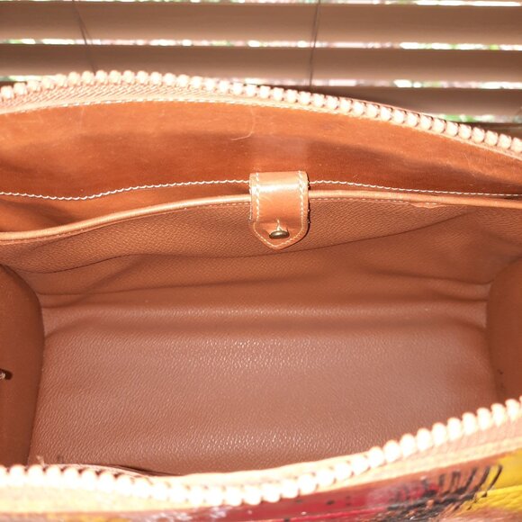 Vintage Dooney & Bourke Dipinta Inspired Hand Painted Satchel Shoulder Bag - Picture 9 of 15